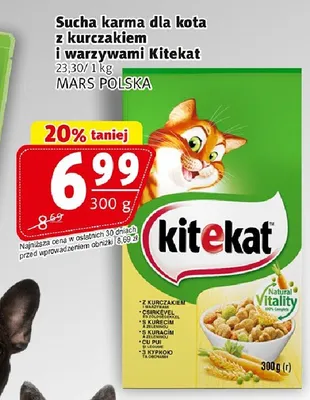 Sucha karma dla kota z kurczakiem i warzywami Kitekat promocja w Prim Market