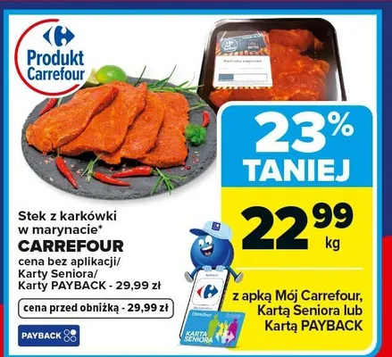Stek z karkówki w marynacie Carrefour promocja w Carrefour Market