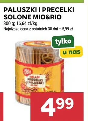 Paluszki i precelki solone Mio&Rio promocja w Stokrotka