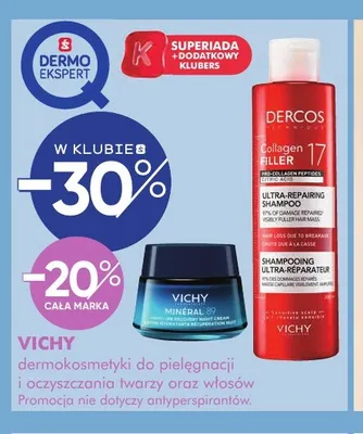 Dermokosmetyki do pielęgnacji i oczyszczania twarzy oraz włosów Vichy promocja w Super-Pharm