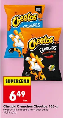 Chipsy Cheetos Crunchos sweet chilli promocja w Biedronka