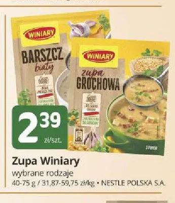 Zupa grochowa Winiary promocja w Marketvita