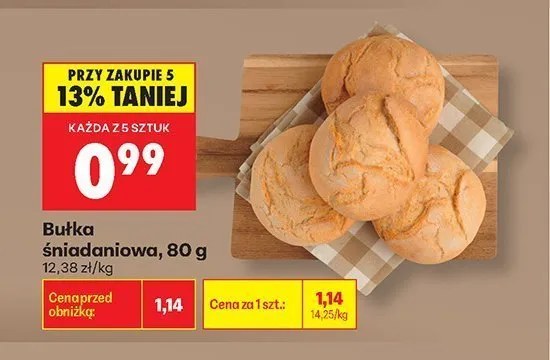 Bułka śniadaniowa promocja w Biedronka