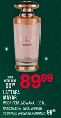 Woda perfumowana Lattafa Mayar promocja w Drogerie Natura