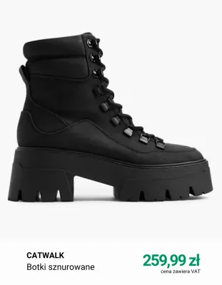 Botki sznurowane Catwalk promocja w Deichmann