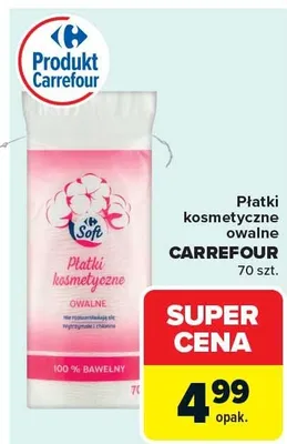 Płatki kosmetyczne owalne promocja w Carrefour Market
