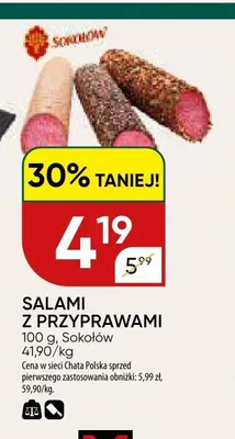 Salami z przyprawami Sokołów promocja w Chata Polska