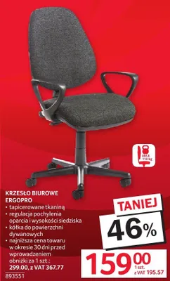 Krzesło biurowe ERGOPRO promocja w Selgros
