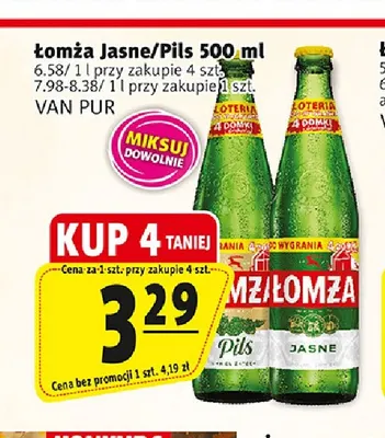 Piwo Łomża Pils promocja w Prim Market