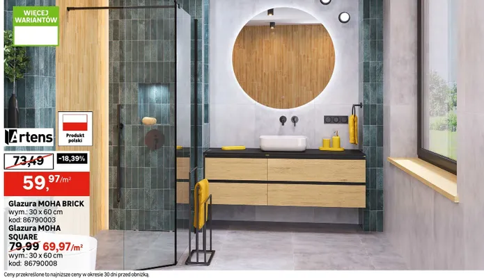 Glazura moha square promocja w Leroy Merlin