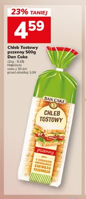 Chleb tostowy pszenny Dan Cake promocja w Hitpol