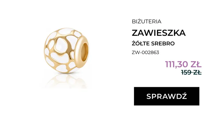 Zawieszka żółte srebro ZW-002863 Briju promocja w Dzień Dziecka