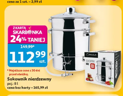 Sokownik nierdzewny 8 l promocja w Auchan