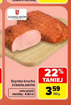 Szynka krucha Stanisławów promocja w Carrefour