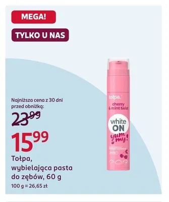 Wybielająca pasta do zębów Tołpa Cherry & Mint Twist promocja w Rossmann