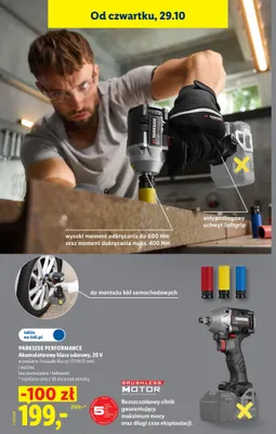 Akumulatorowy klucz udarowy Parkside Performance promocja w Lidl