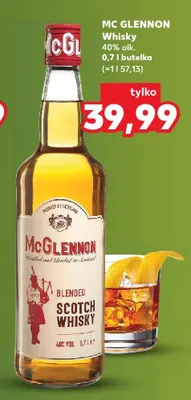 Whisky MC GLENNON 40% alk. promocja w Kaufland