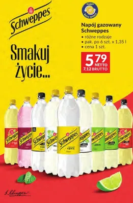 Napój gazowany Schweppes różne rodzaje 1,35l promocja w Makro