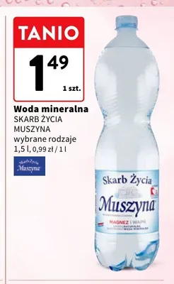Woda mineralna Skarb Życia Muszyna promocja w Intermarche