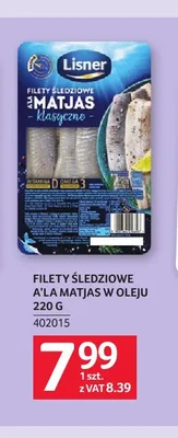 Filety śledziowe a'la Matjas w oleju Lisner promocja w Selgros