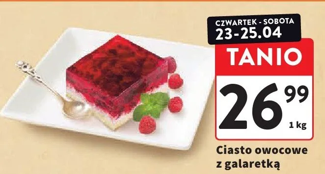 Ciasto owocowe z galaretką promocja w Intermarche