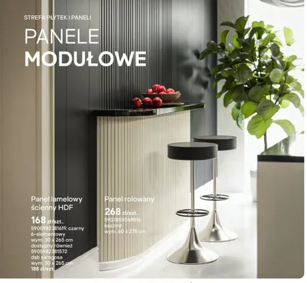 Panel lamelowy ścienny HDF czarny 6-elementowy 30x265cm promocja w Castorama