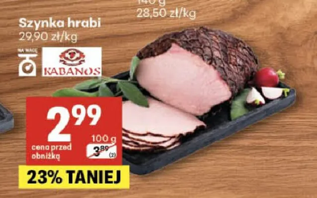 Szynka hrabi Kabanos promocja w Delikatesy Centrum