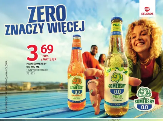 Piwo bezalkoholowe Somersby Mandarin promocja w Selgros