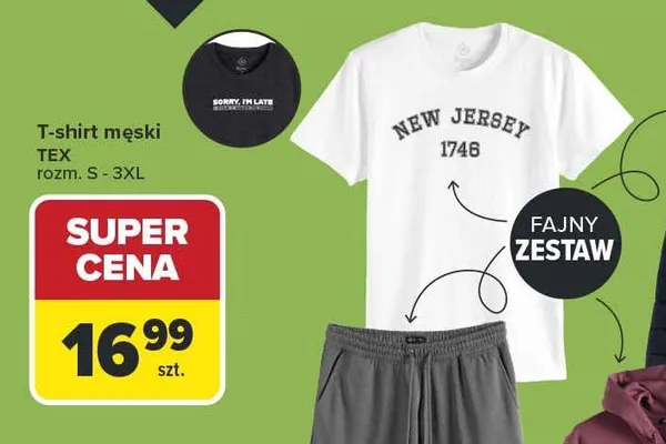 T-shirt męski promocja w Carrefour