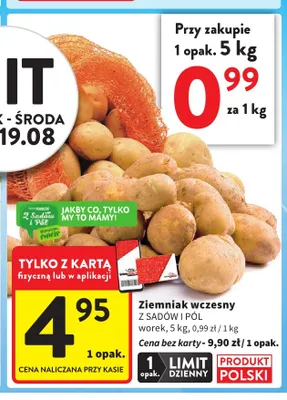 Ziemniak wczesny Z Sadów i Pól promocja w Intermarche