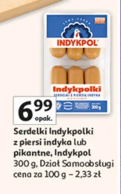 Serdelki z piersi indyka lub pikantne promocja w Auchan