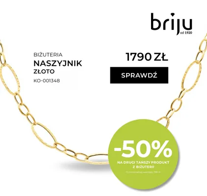 Naszyjnik złoto promocja w Briju