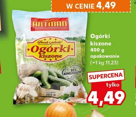 Ogórki kiszone Artman promocja w Kaufland