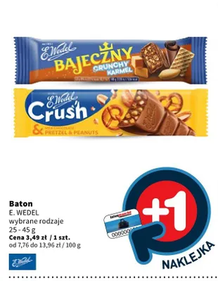 Baton E.Wedel Crush Milk Chocolate & Pretzel & Peanuts promocja w Intermarche