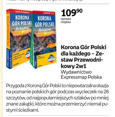 Zestaw Korona Gór Polski dla każdego Przewodnikowy 2w1 Expressmap promocja w Empik