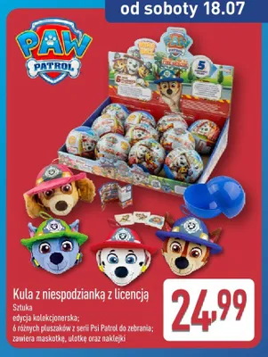 Kula z niespodzianką Psi Patrol promocja w Aldi
