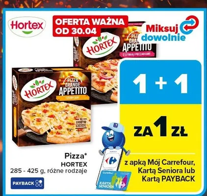 Pizza Grande Appetito Hortex cztery sery promocja w Carrefour Market