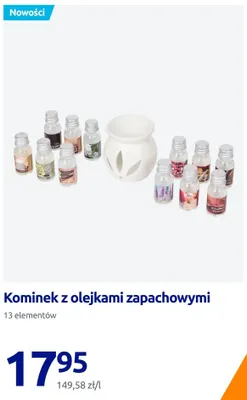 Kominek z olejkami zapachowymi 13 elementów promocja w Action