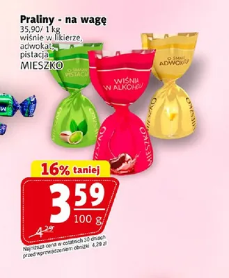 Praliny na wagę pistacja Mieszko promocja w Prim Market