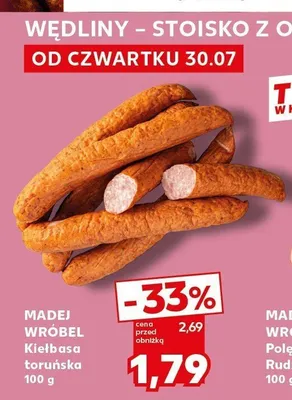 Kiełbasa toruńska Madej Wróbel promocja w Kaufland