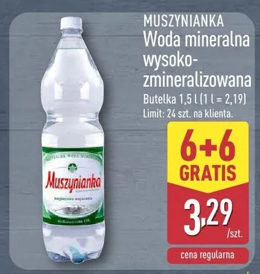Woda mineralna wysoko-zmineralizowana promocja w Aldi