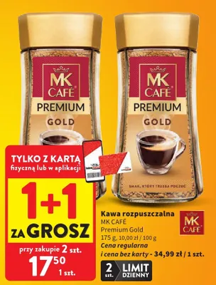 Kawa rozpuszczalna MK Café Premium Gold promocja w Intermarche