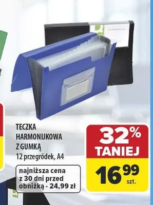 Teczka harmonijkowa z gumką Q-Connect promocja w Carrefour