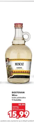Wino białe półsłodkie Bostovan Muscat promocja w Kaufland