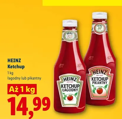 Ketchup pikantny Heinz promocja w Lidl