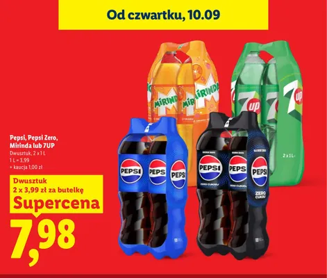 Napój gazowany Pepsi 2-pak promocja w Lidl