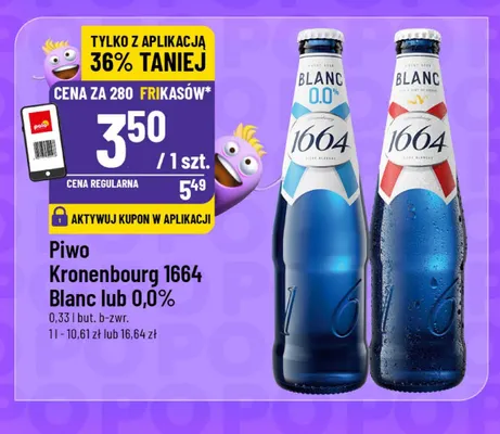 Piwo bezalkoholowe Kronenbourg 1664 Blanc promocja w POLOmarket