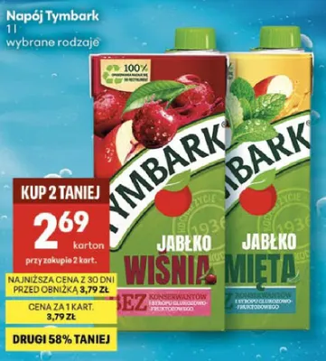 Napój Tymbark Jabłko Wiśnia promocja w Delikatesy Centrum