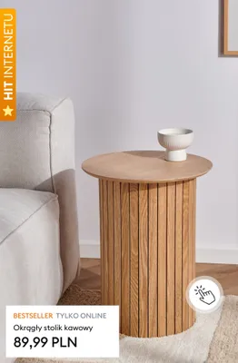 Okrągły stolik kawowy promocja w Sinsay