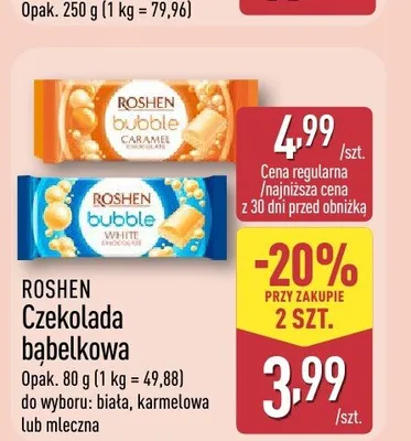 Czekolada bąbelkowa promocja w Aldi
